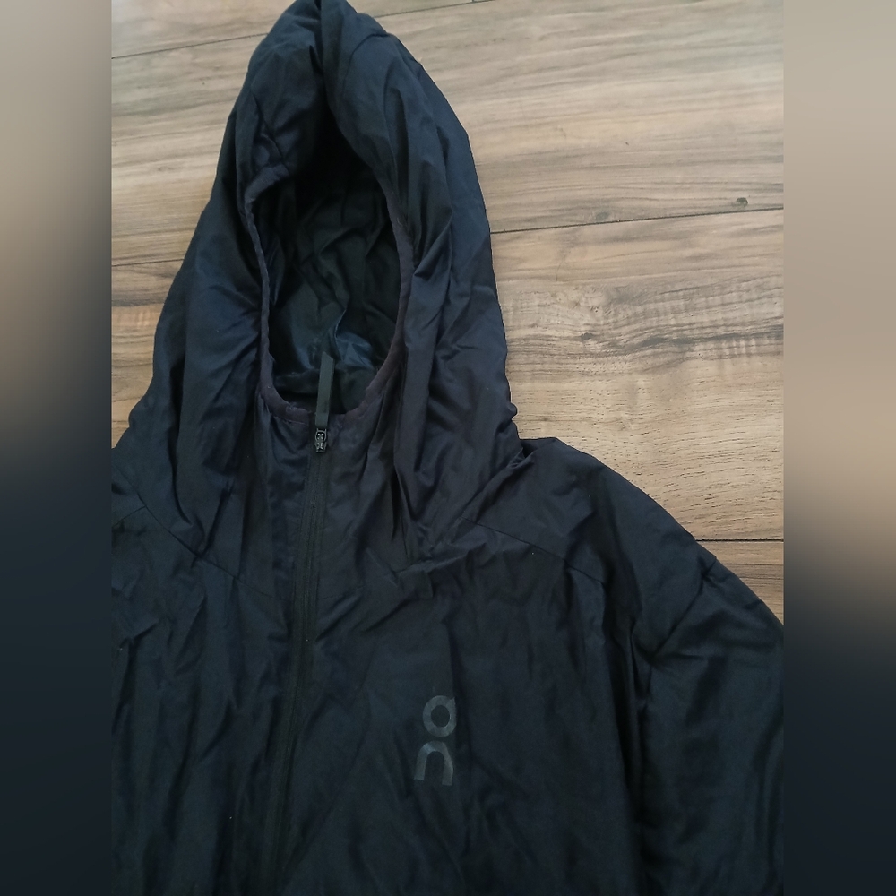 Men's Black Hooded Raincoat - Picture 3 of 6